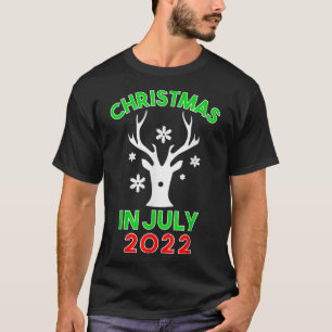 Christmas In July 2022 Reindeer Snow Merry Santa S T-Shirt