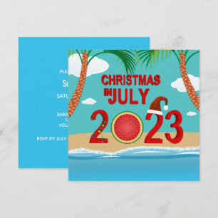 Christmas in July 2023 Watermelon Beach Invitation