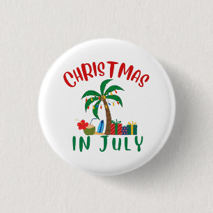 Christmas In July 3 Cm Round Badge