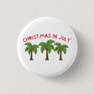 Christmas In July 3 Cm Round Badge