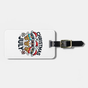 Christmas in July 4th of July Ice Cream USA  Luggage Tag
