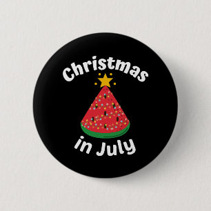 CHRISTMAS IN JULY 6 CM ROUND BADGE