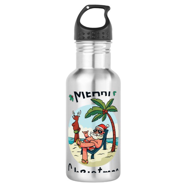 Christmas in July 710 Ml Water Bottle (Front)