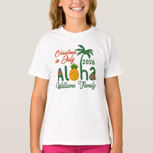 Christmas In July Aloha Personalised T-Shirt
