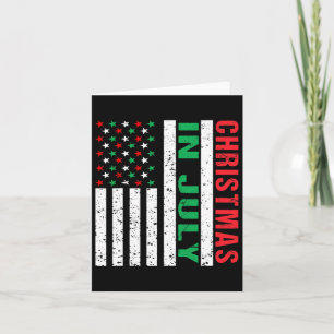 Christmas In July American Flag Xmas Patriotic Chr Card