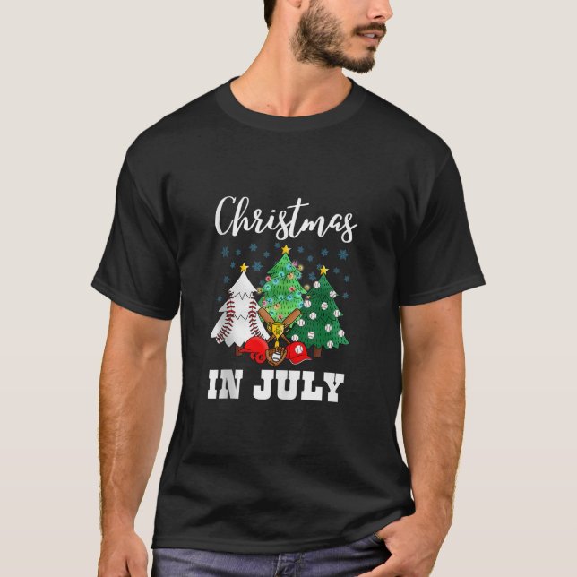 Christmas In July Baseball Fan Xmas Summer Women M T-Shirt (Front)