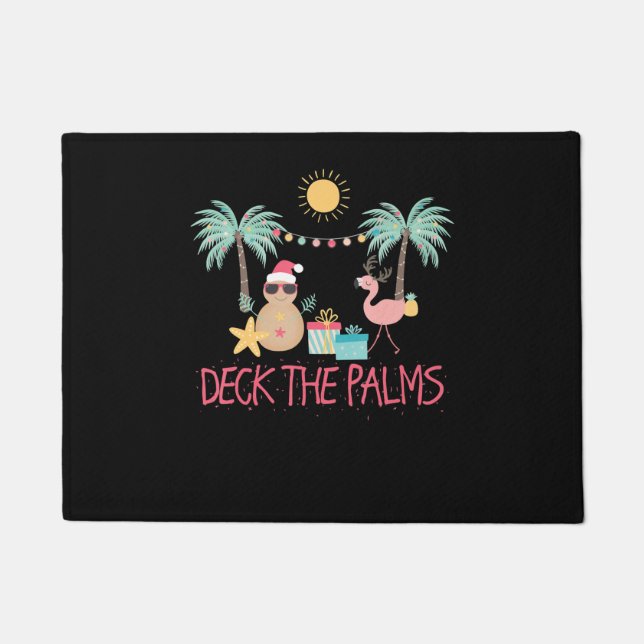 Christmas In July Beach Cruise Vacation Beach Doormat (Front)