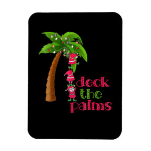 Christmas In July Beach Deck Palms Cruise Magnet