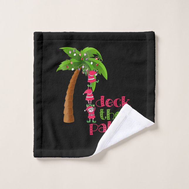 Christmas In July Beach Deck Palms Cruise Wash Cloth (Wash Cloth)