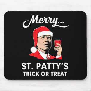 Christmas In July Biden Santa Merry St Patty's Fun Mouse Mat