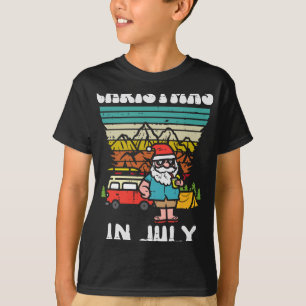 Christmas In July Camper Van Santa Retro Xmas Men T-Shirt