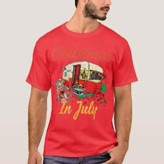 Christmas In July Camping Camper T-Shirt