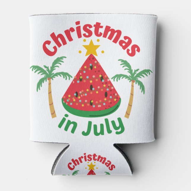 CHRISTMAS IN JULY CAN COOLER (Front)