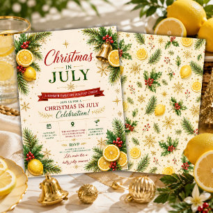 Christmas in July Citrus Party Invitation
