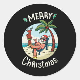 Christmas in July Classic Round Sticker