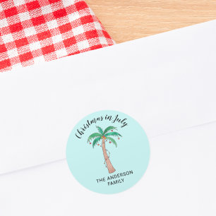 Christmas In July  Classic Round Sticker