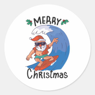 Christmas in July Classic Round Sticker