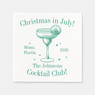 Christmas in July Cocktail Party Napkin