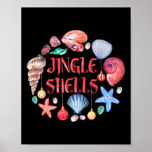 Christmas In July Cute Beach Santa Claus Gifts Jin Poster