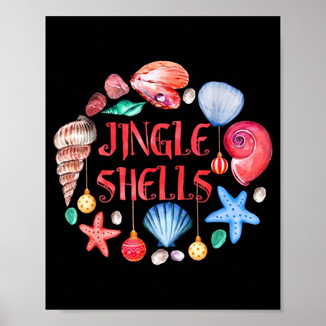 Christmas In July Cute Beach Santa Claus Jingle Sh Poster (Front)