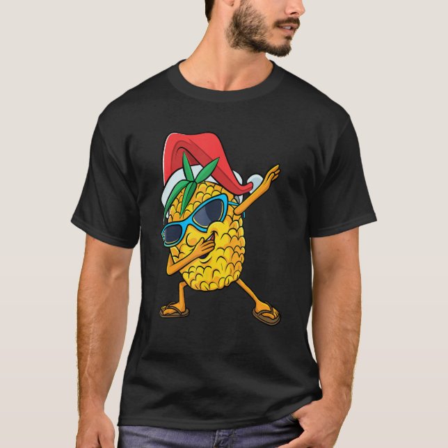 Christmas in July Dabbing Pineapple Fruit Dab Danc T-Shirt (Front)