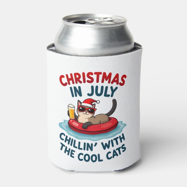 Christmas In July Daddy Mommy Chillin With The Sia Can Cooler (Can Front)