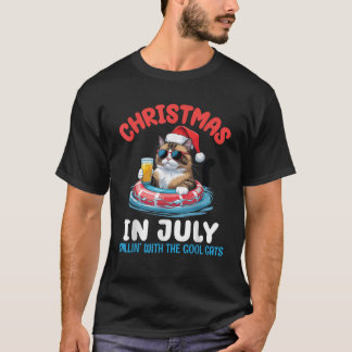 Christmas In July Daddy Mummy Chillin With The Bur T-Shirt