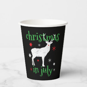 Christmas In July Deer Hunting Paper Cups