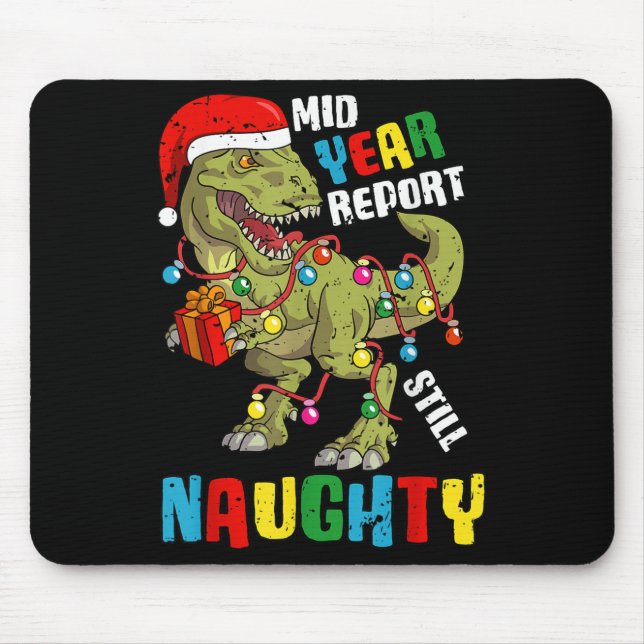 Christmas In July Dinosaur T Rex Summer Kids Boys  Mouse Mat (Front)