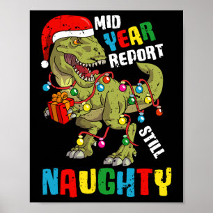 Christmas In July Dinosaur T Rex Summer Kids Boys Poster