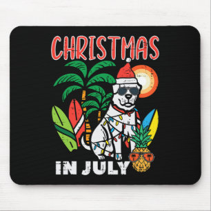 Christmas In July Dog Lover Beach Xmas Summer Men Mouse Mat
