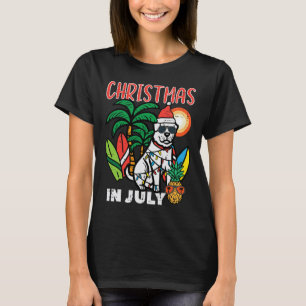 Christmas In July Dog Lover Beach Xmas Summer Men T-Shirt
