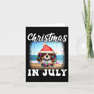 Christmas In July Dog Xmas Lover Funny Spaniel Mum Card