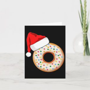 Christmas In July Doughnut Sprinkles Santa Hat Sum Card