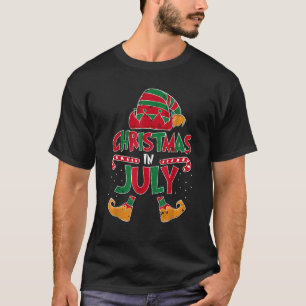 christmas in july elf beach summer funny christmas T-Shirt