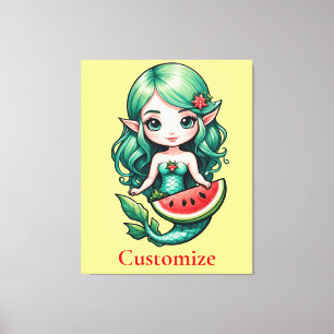 Christmas in July Elf  Mermaid Thunder_Cove  Canvas Print