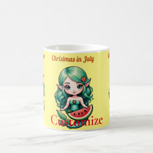 Christmas in July Elf Mermaid Thunder_Cove Coffee Mug