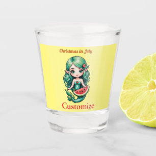 Christmas in July Elf Mermaid Thunder_Cove Shot Glass