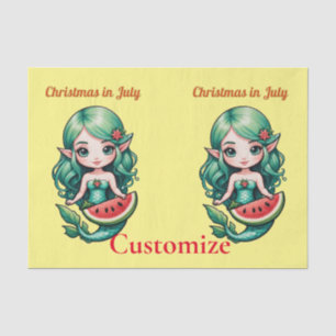 Christmas in July Elf Mermaid Thunder_Cove Tissue Paper