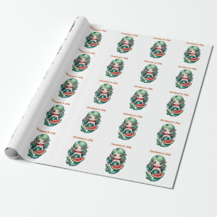 Christmas in July Elf Mermaid Thunder_Cove Wrapping Paper