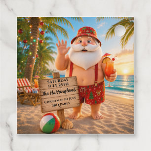 Christmas in July Family BBQ  Favour Tags
