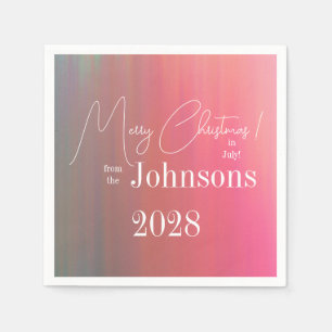 Christmas in July Family Party Napkin