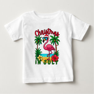 Christmas in July Flamingo Baby T-Shirt