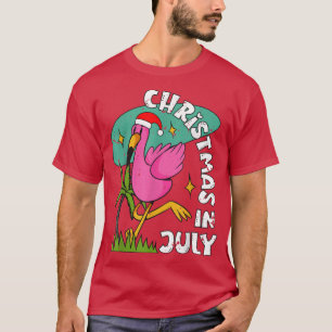 Christmas In July Flamingo Cute Beach Summer Chris T-Shirt