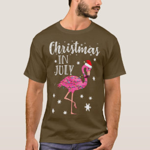 Christmas In July Flamingo In Santa Hat Kids Toddl T-Shirt
