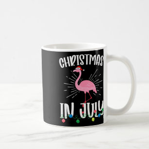 Christmas In July Flamingo Santa Hawaiian Summer C Coffee Mug