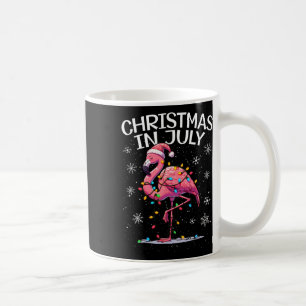 Christmas In July Flamingo Santa Summer Xmas Women Coffee Mug