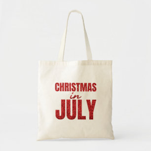 Christmas In July Flamingo Tote Bag