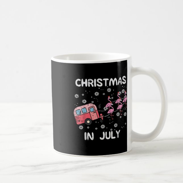 Christmas In July Flamingo Trailer Summer Xmas Cam Coffee Mug (Right)