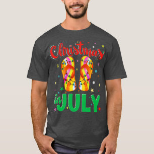 Christmas In July Flip Flop Led Light Decoration T-Shirt